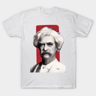 American Writer Mark Twain illustration T-Shirt